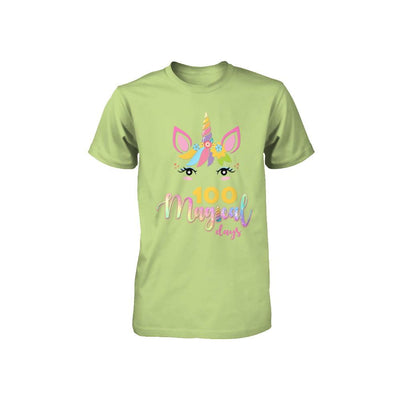 100 Magical Days Of School Unicorn Girl Gifts Youth-Youth Shirt-Toddler T-Shirt-Key Lime