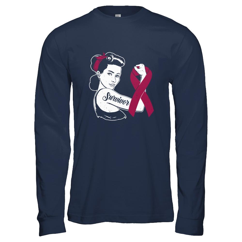 We Can Cure It Multiple Myeloma Awareness Survivor-T-Shirt & Hoodie-Long Sleeve T-Shirt-Navy