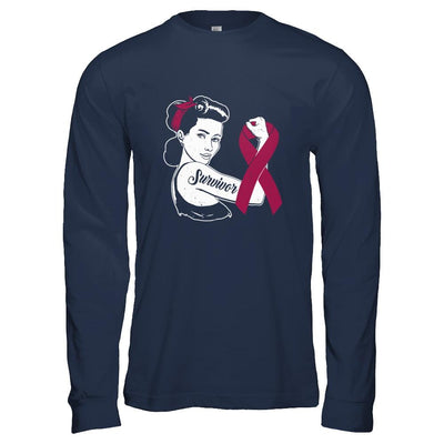 We Can Cure It Multiple Myeloma Awareness Survivor-T-Shirt & Hoodie-Long Sleeve T-Shirt-Navy