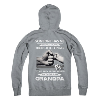 Someone Has Me Wrapped Around Their Little Finger Grandpa-T-Shirt & Hoodie-Pullover Hoodie-Light Steel