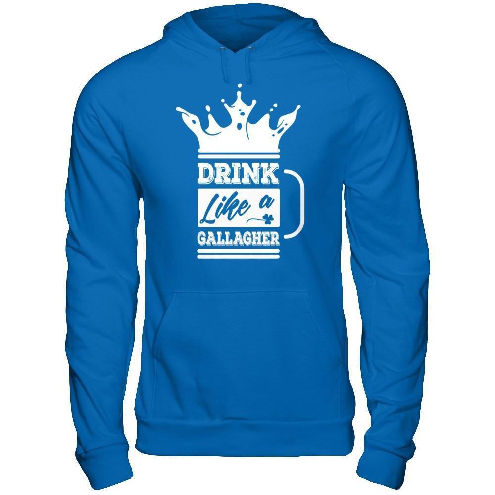 Drink Like A Gallagher-T-Shirt & Hoodie-Pullover Hoodie-Royal