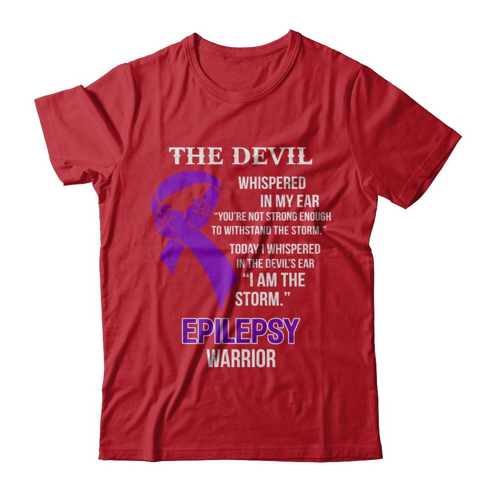 I Am The Storm Support Epilepsy Awareness Warrior Gift-T-Shirt & Hoodie-Classic T-Shirt-Red