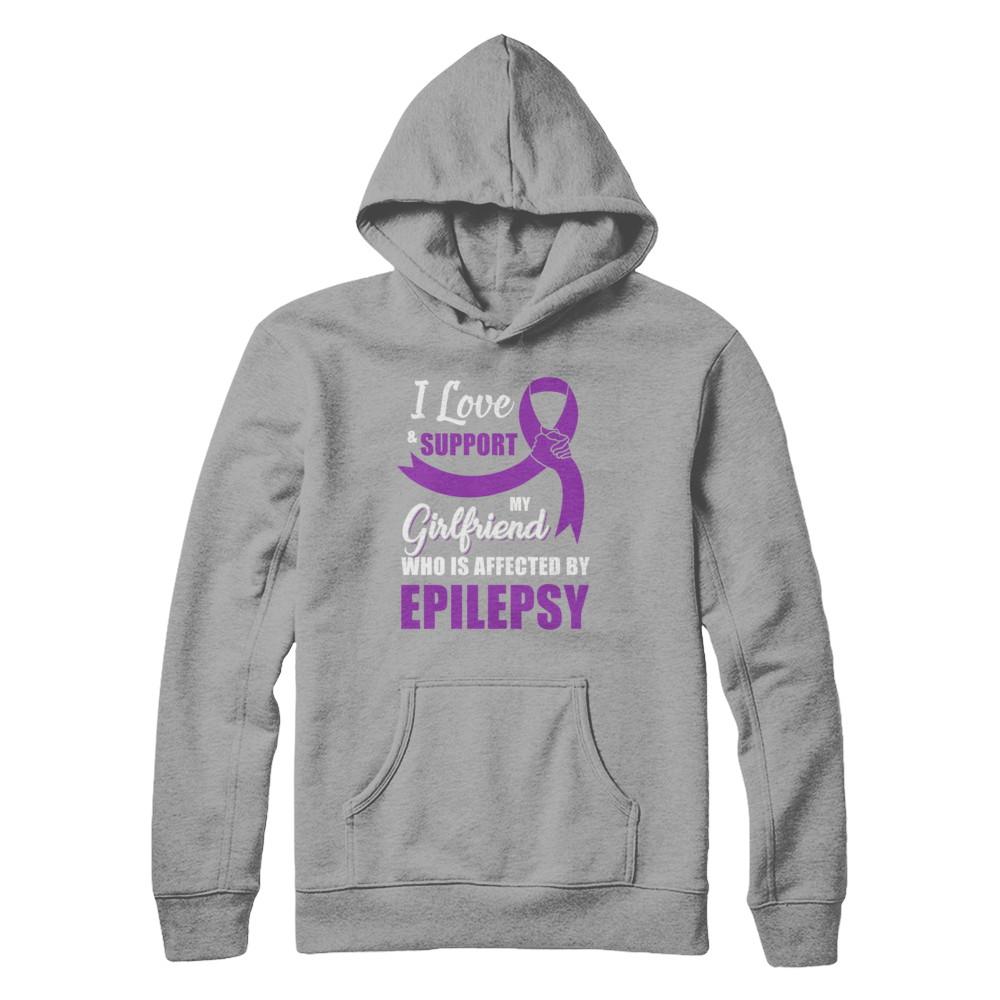 Epilepsy Awareness Support Purple Girlfriend Boyfriend-T-Shirt & Hoodie-Pullover Hoodie-Light Steel