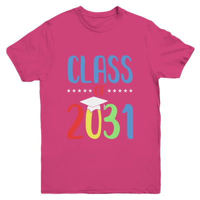 Grow With Me First Day Of School Class Of 2031 Youth-Youth Shirt-Youth T-Shirt-Heliconia