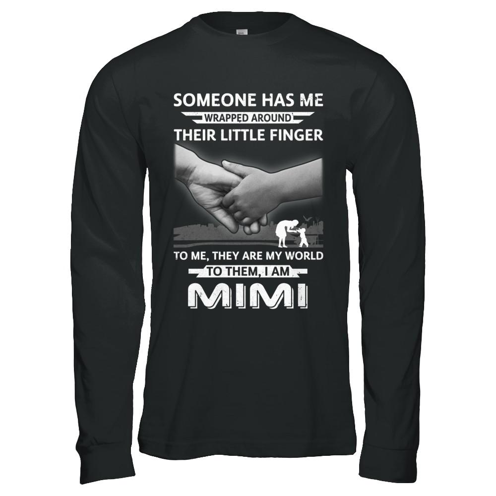 Someone Has Me Wrapped Around Their Little Finger MIMI-T-Shirt & Hoodie-Long Sleeve T-Shirt-Black