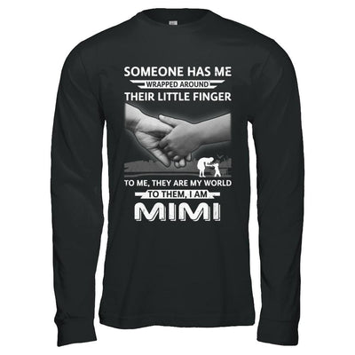 Someone Has Me Wrapped Around Their Little Finger MIMI-T-Shirt & Hoodie-Long Sleeve T-Shirt-Black