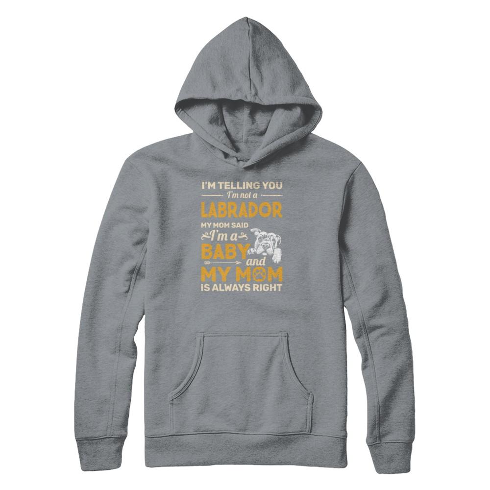 Labrador I'm Telling You I'm Not A Labrador My Mom Said-T-Shirt & Tank Top-Pullover Hoodie-Light Steel