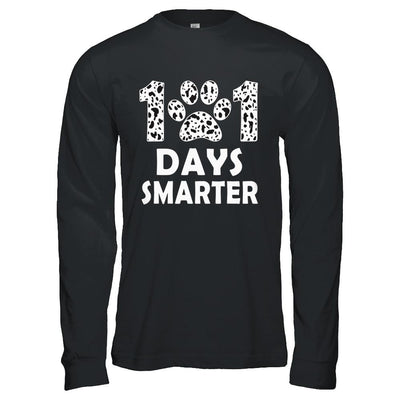 101 Days Smarter Teacher Dogs Days Of School Student-T-Shirt & Hoodie-Long Sleeve T-Shirt-Black