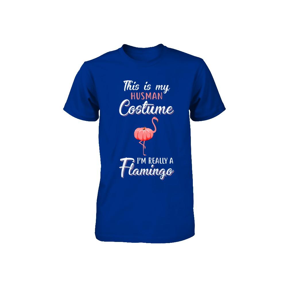 This Is My Human Costume I'm Really A Flamingo Halloween Youth-Youth Shirt-
