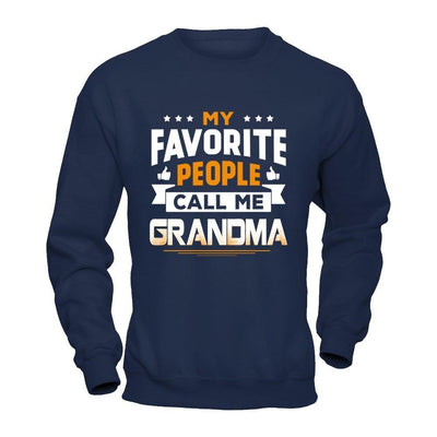 My Favorite People Call Me Grandma-T-Shirt & Hoodie-Crewneck Sweatshirt-Navy