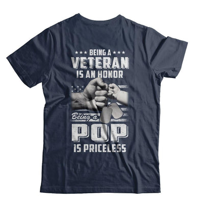 Being A Veteran Is An Honor Being A Pop Is Priceless-T-Shirt & Hoodie-Classic T-Shirt-Navy