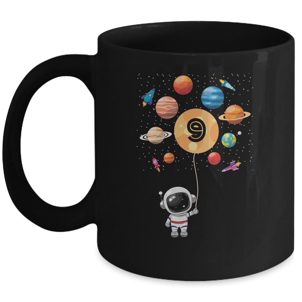 7 Years Old Birthday Boy Girl Gifts Astronaut 7th Birthday Mug-Coffee Mug-Mug-Black