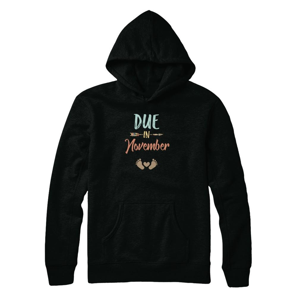 Due Date November 2021 Announcement Mommy Bump Pregnancy-T-Shirt & Tank Top-Pullover Hoodie-Black