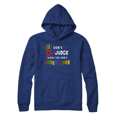 Don't Judge What You Don't Understand Autism-T-Shirt & Hoodie-Pullover Hoodie-Deep Royal