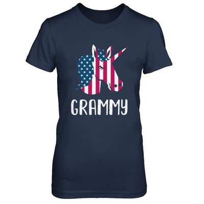 Patriotic Grammy Unicorn Americorn 4Th Of July-T-Shirt & Hoodie-Women's T-Shirt-Navy