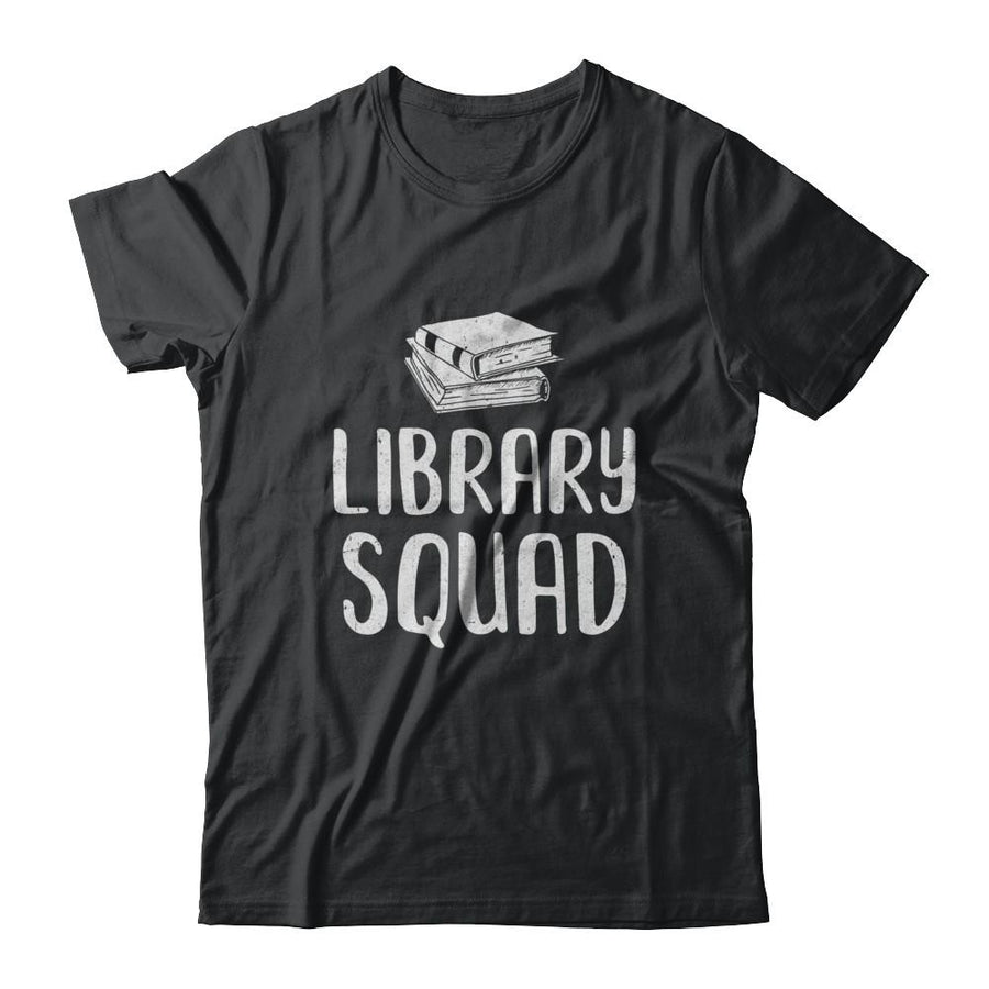 Library Squad Teacher Student Read Book Librarian-T-Shirt & Hoodie-Classic T-Shirt-Black
