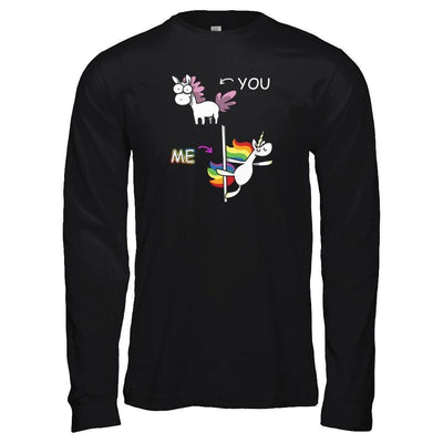 Cute Unicorn You Me-T-Shirt & Tank Top-Long Sleeve T-Shirt-Black