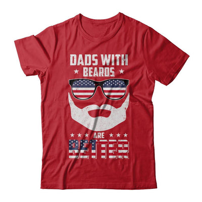 Dads With Beards Are Better American Flag Fathers Day-T-Shirt & Hoodie-Classic T-Shirt-Red