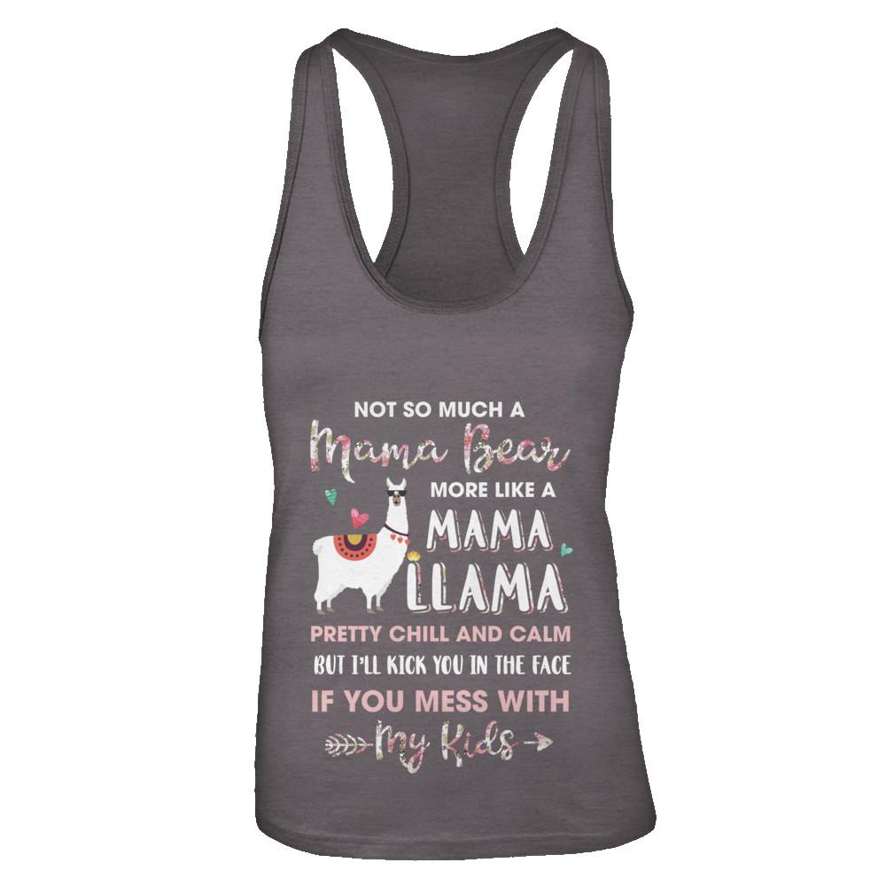 Not So Much A Mama Bear More Like A Mama Llama-T-Shirt & Tank Top-Women's Ideal Racerback Tank-Dark Grey