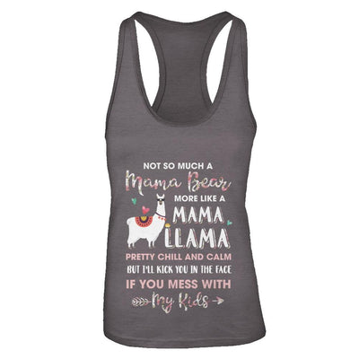 Not So Much A Mama Bear More Like A Mama Llama-T-Shirt & Tank Top-Women's Ideal Racerback Tank-Dark Grey
