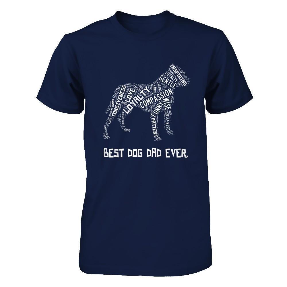 Best Dog Dad Ever Pitbull Lovers-T-Shirt & Hoodie-Classic T-Shirt-Navy