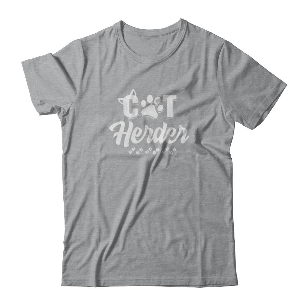 Cat Herder Funny Herding Cats Gift-T-Shirt & Tank Top-Classic T-Shirt-Sport Grey