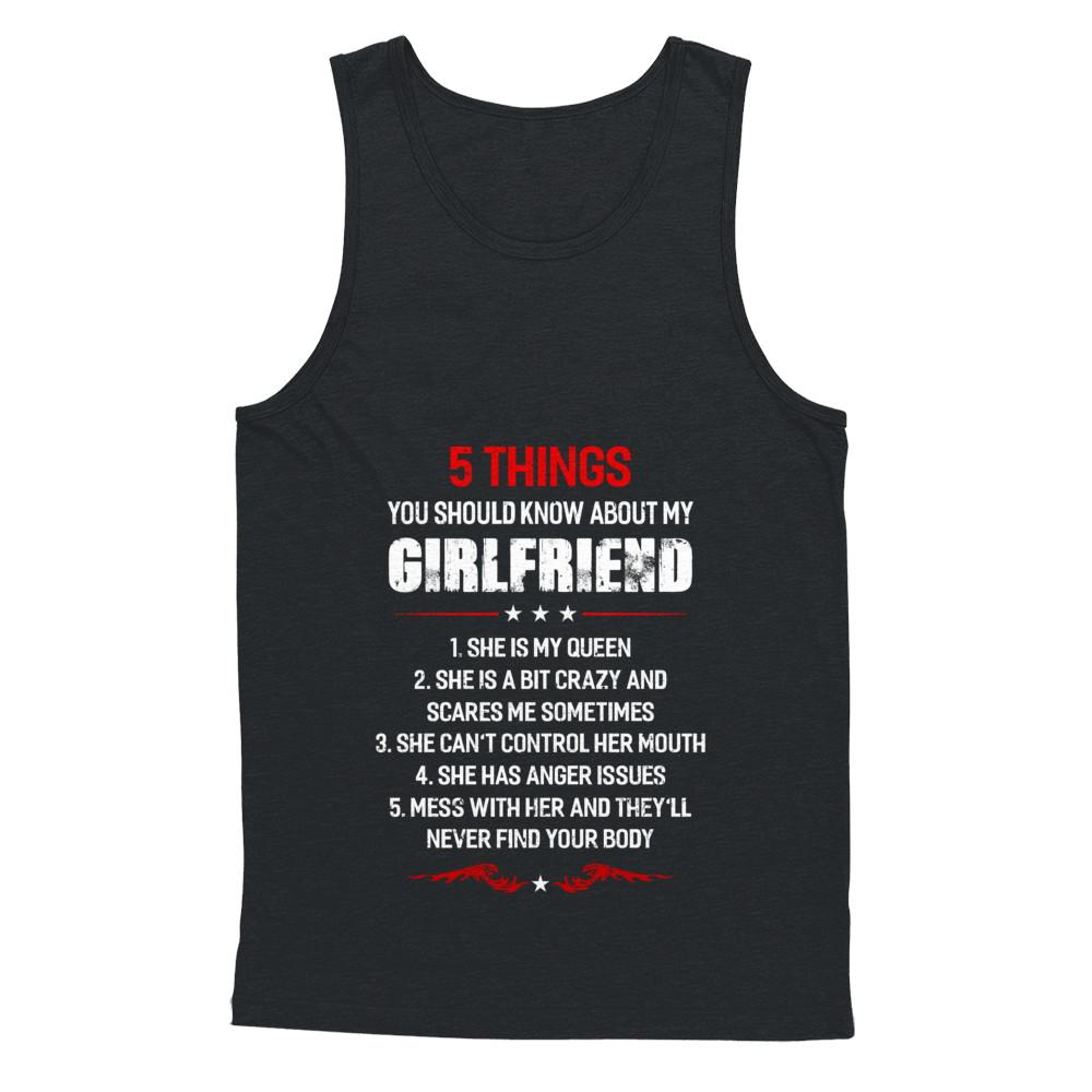 5 Things You Should Know About My Girlfriend Boyfriend-T-Shirt & Hoodie-Unisex Tank-Black