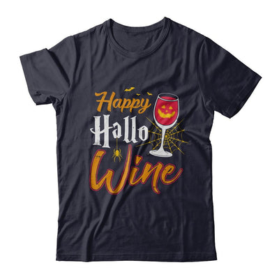 Happy Hallo Wine Funny Halloween-T-Shirt & Sweatshirt-Premium T-Shirt-Midnight Navy