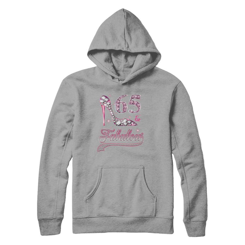 65 And Fabulous 65 Years Old 1956 65th Birthday Gift-T-Shirt & Hoodie-Pullover Hoodie-Light Steel
