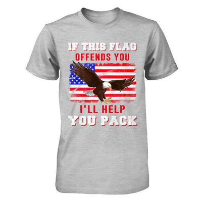 If This Flag Offends You I'll Help You Pack-T-Shirt & Hoodie-Premium T-Shirt-Heather Gray