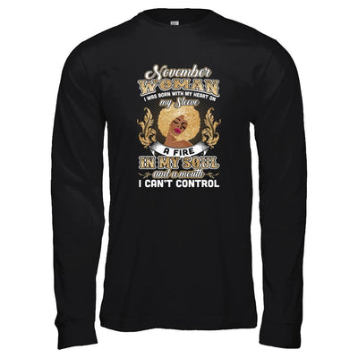 I'm A November Woman Funny Birthday-T-Shirt & Tank Top-Long Sleeve T-Shirt-Black
