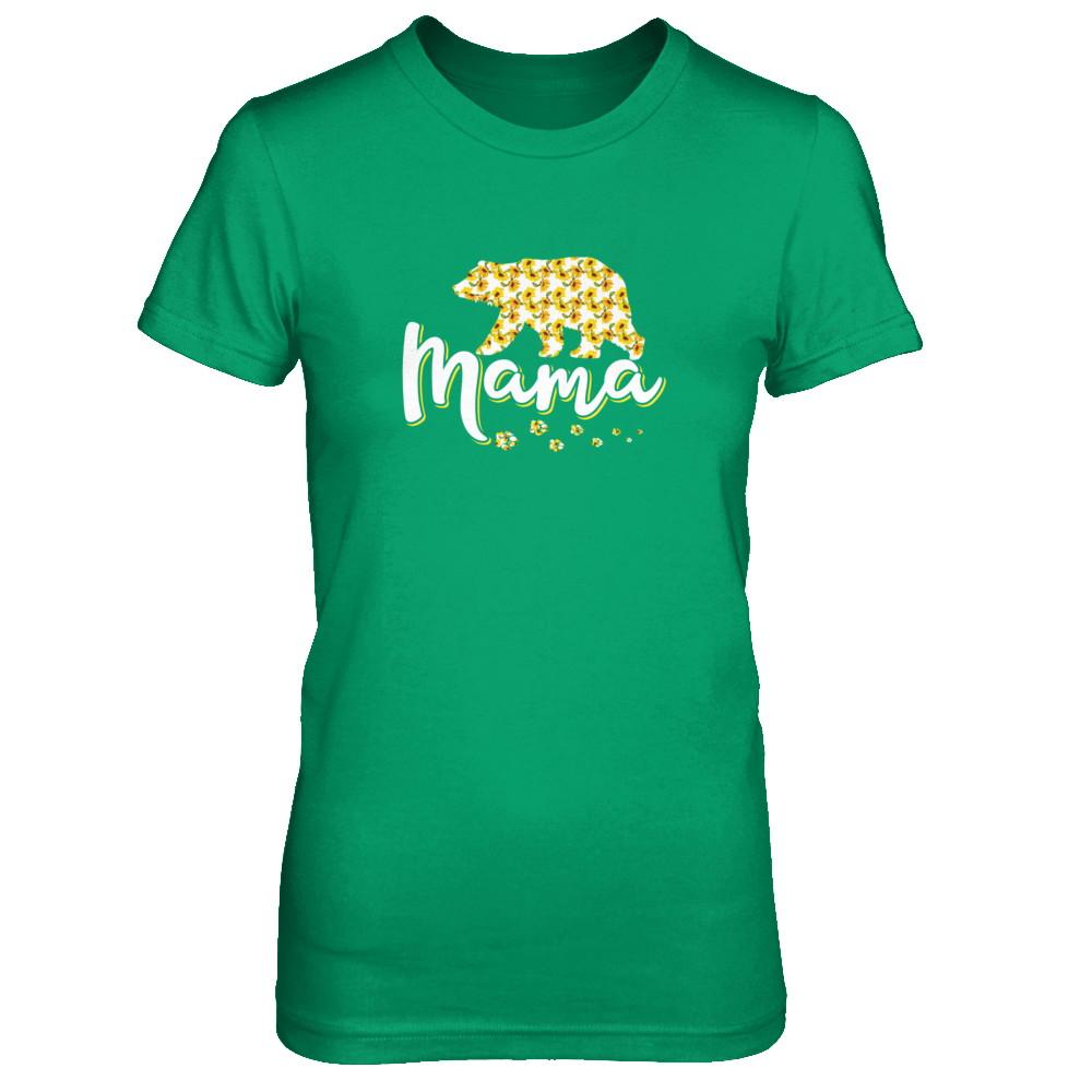 Sunflower Bear Mothers Day Gift Flowers Mama Floral-T-Shirt & Tank Top-Women's T-Shirt-Irish Green