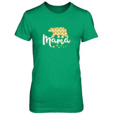 Sunflower Bear Mothers Day Gift Flowers Mama Floral-T-Shirt & Tank Top-Women's T-Shirt-Irish Green