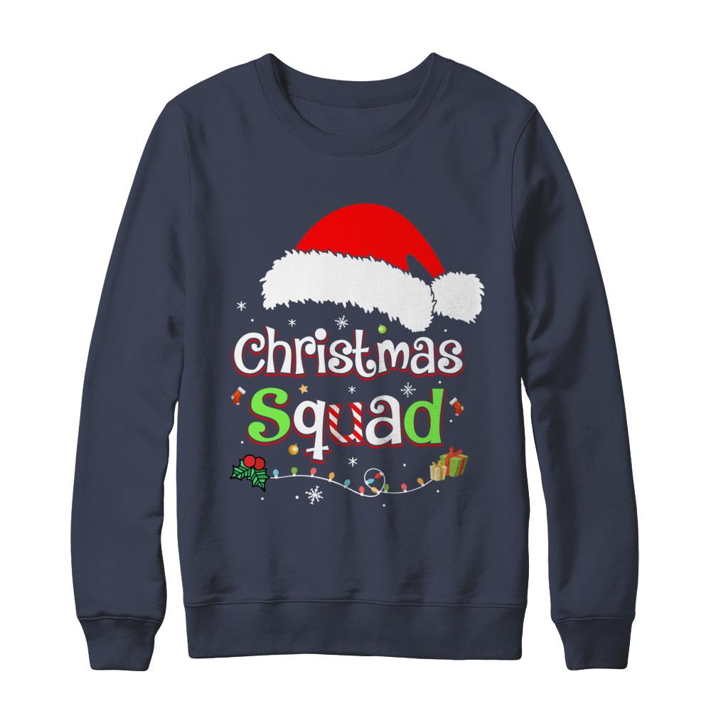 Santa Family Matching Pajamas Christmas Squad-T-Shirt & Sweatshirt-Crewneck Sweatshirt-Navy