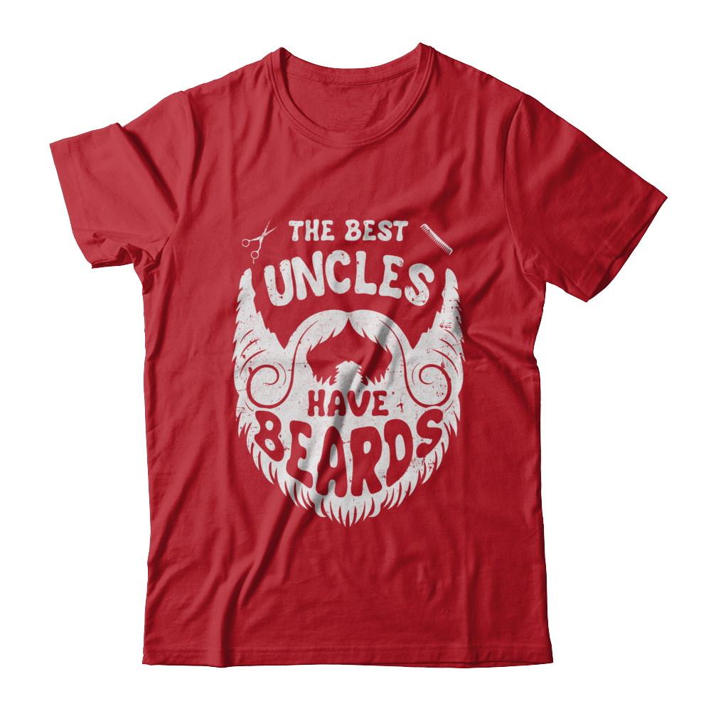 The Best Uncles Have Beards Bearded Uncle-T-Shirt & Hoodie-Classic T-Shirt-Red