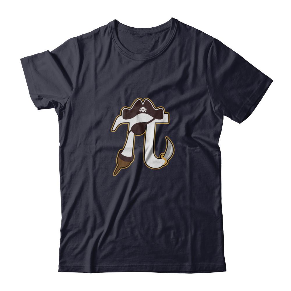 Pi Day 2018 Funny Pi Pirate Style For Math-T-Shirt & Hoodie-Premium T-Shirt-Midnight Navy