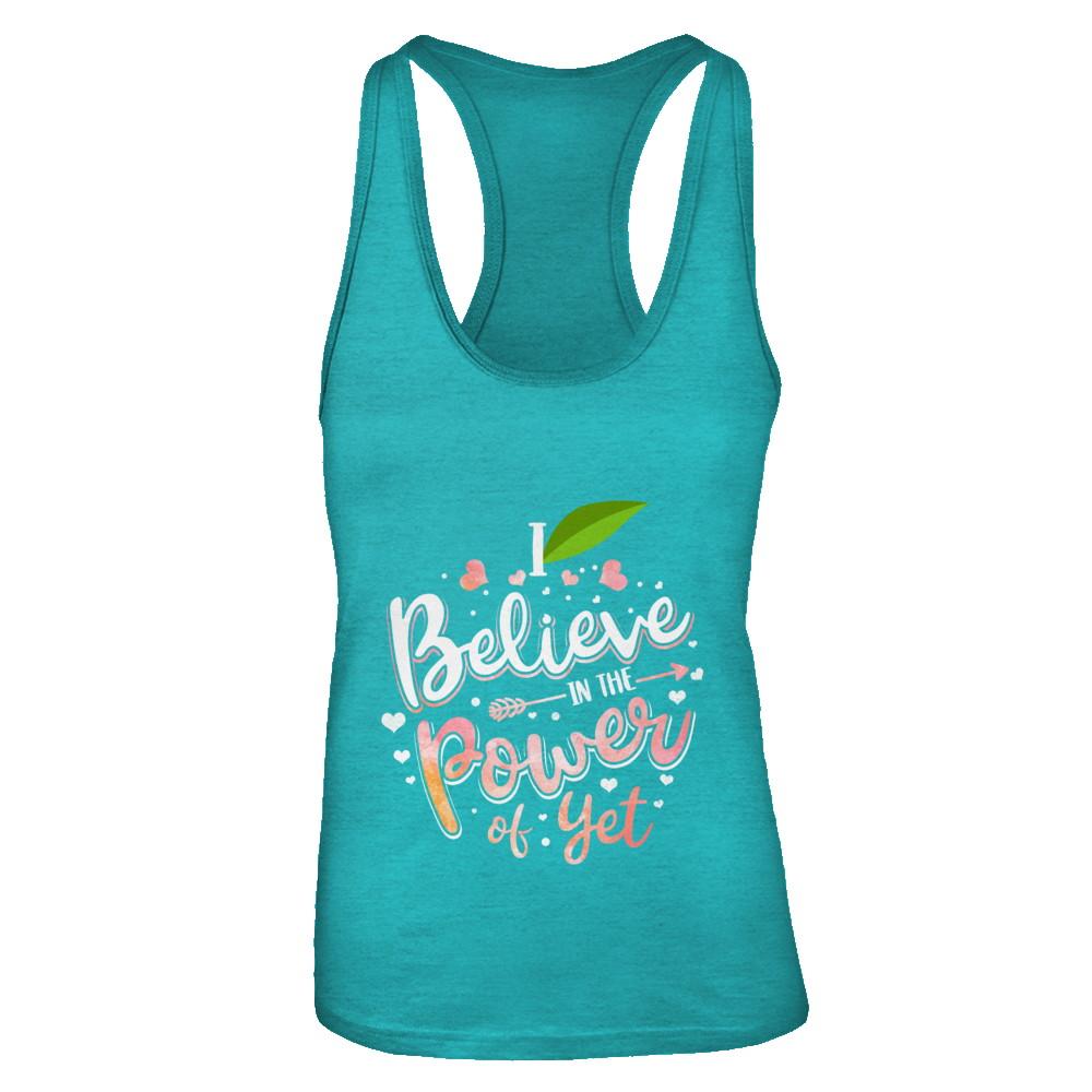 I Believe In The Power Of Yet-T-Shirt & Tank Top-Women's Ideal Racerback Tank-Tahiti Blue