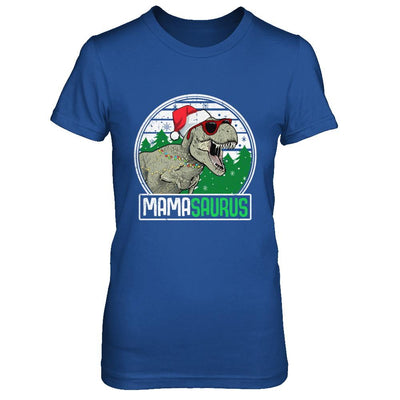 Mamasaurus Mama Dinosaur T-Rex Family Christmas-T-Shirt & Sweatshirt-Women's T-Shirt-Royal