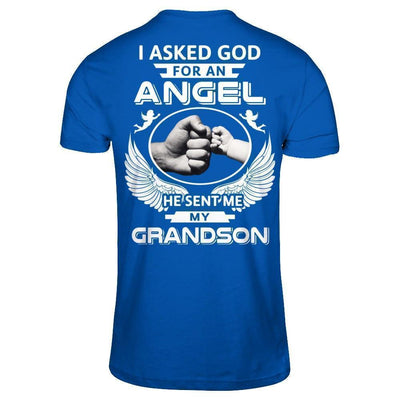 I Asked God For An Angel He Sent Me My Grandson-T-Shirt & Hoodie-Premium T-Shirt-Royal