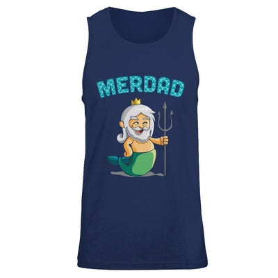 Merdad Father Of A Mermaid-T-Shirt & Hoodie-Unisex Tank-Navy