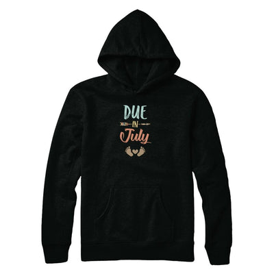 Due Date July 2021 Announcement Mommy Bump Pregnancy-T-Shirt & Tank Top-Pullover Hoodie-Black