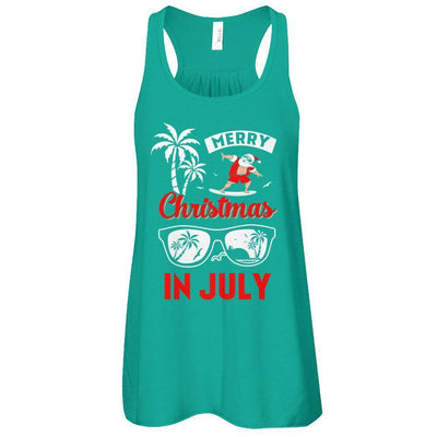 Merry Christmas In July-T-Shirt & Tank Top-Women's Flowy Racerback Tank-Kelly