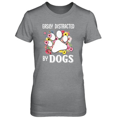 Easily Distracted By Dogs-T-Shirt & Tank Top-Women's T-Shirt-Sport Grey