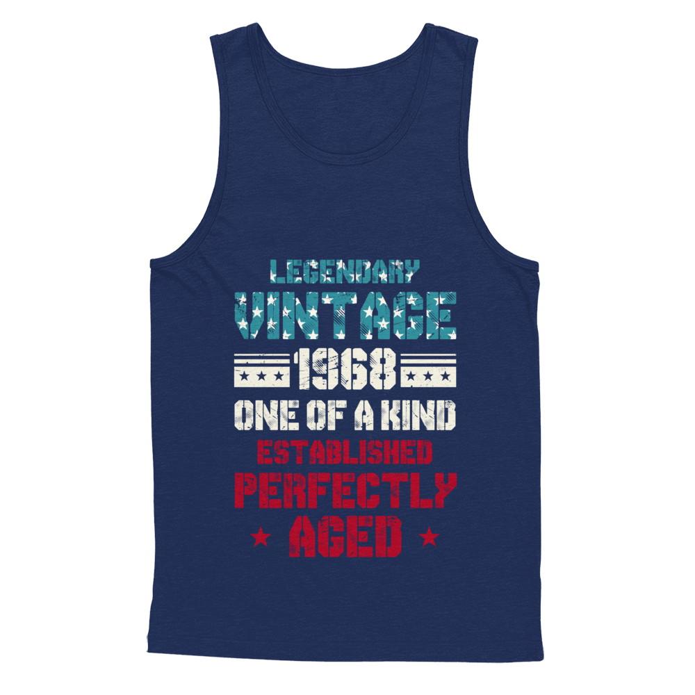 Legendary Vintage 1968 53th Years Old Birthday Gift-T-Shirt & Hoodie-Unisex Tank-Navy