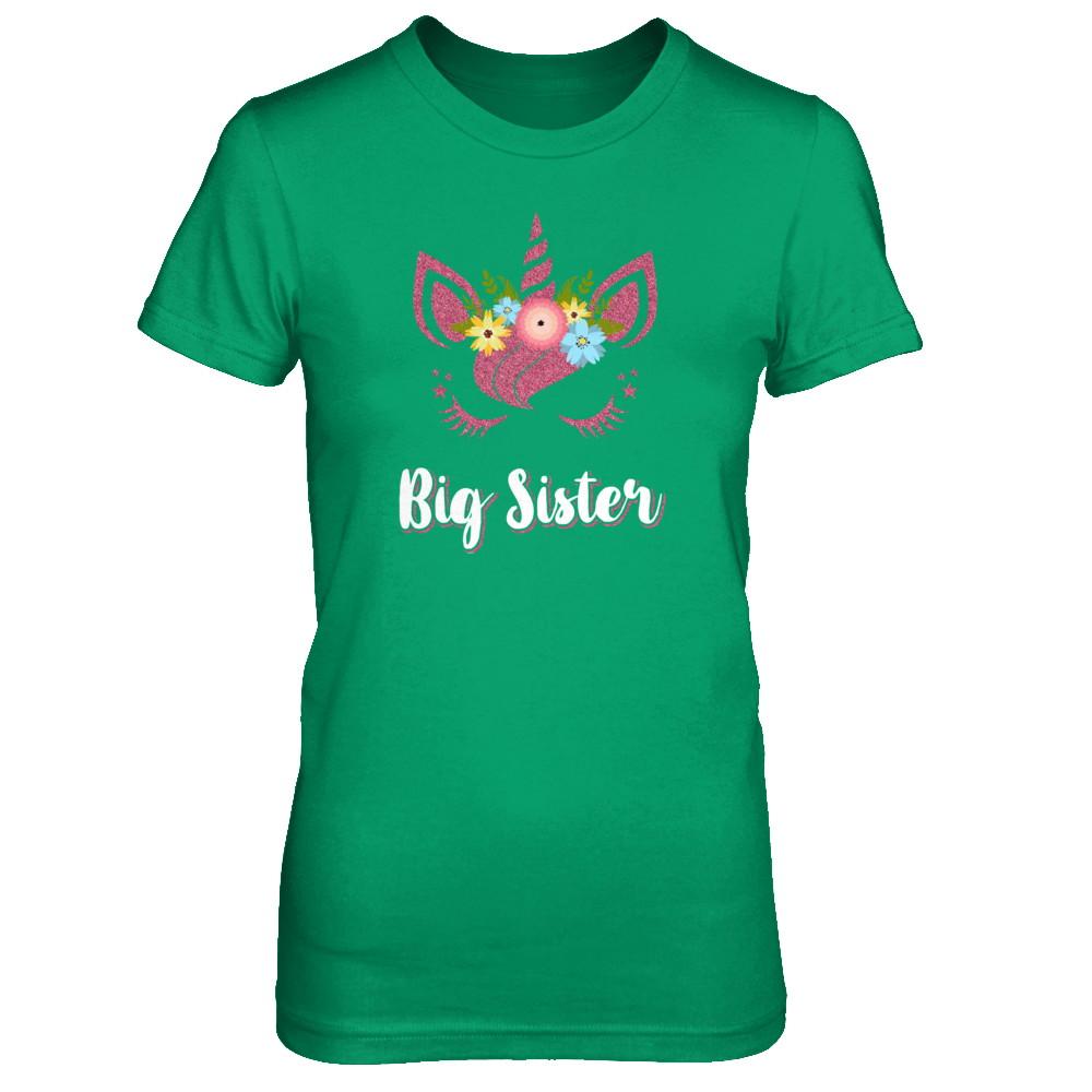 Unicorn Big Sister I'm Going To Be A Big Sister-T-Shirt & Tank Top-Women's T-Shirt-Irish Green