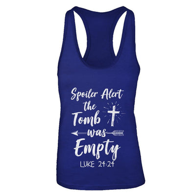 Spoiler Alert The Tomb Was Empty Christian Easter-T-Shirt & Tank Top-Women's Ideal Racerback Tank-Royal