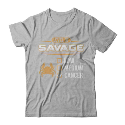 Level Of Savage Cancer-T-Shirt & Hoodie-Premium T-Shirt-Heather Gray
