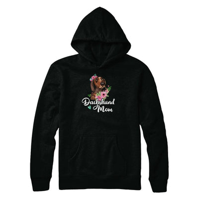 Dachshund Mom Funny Dog Mom Gift Idea-T-Shirt & Tank Top-Pullover Hoodie-Black