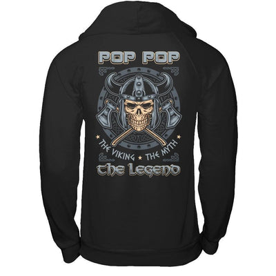 Pop Pop The Viking The Myth The Legend-T-Shirt & Hoodie-Pullover Hoodie-Black