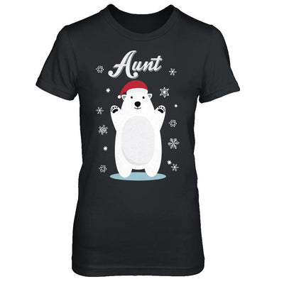 Aunt Bear Christmas Santa Pajamas-T-Shirt & Sweatshirt-Women's T-Shirt-Black
